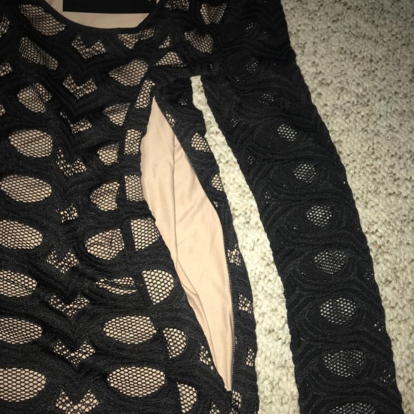 Bcbgmaxazria Tanya black lace long sleeve dress - Picture 5 of 5